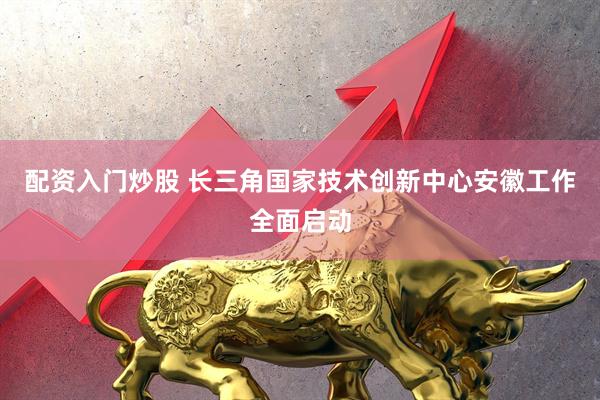 配资入门炒股 长三角国家技术创新中心安徽工作全面启动