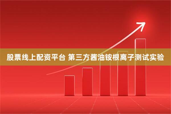 股票线上配资平台 第三方酱油铵根离子测试实验